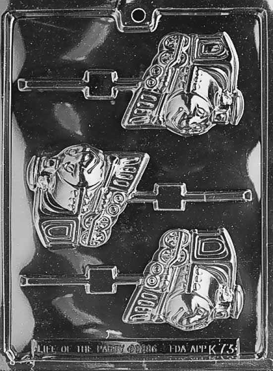 Happy Train Lollipop Chocolate Mould by Home Chocolate Factory - professional pastry and chocolate equipment