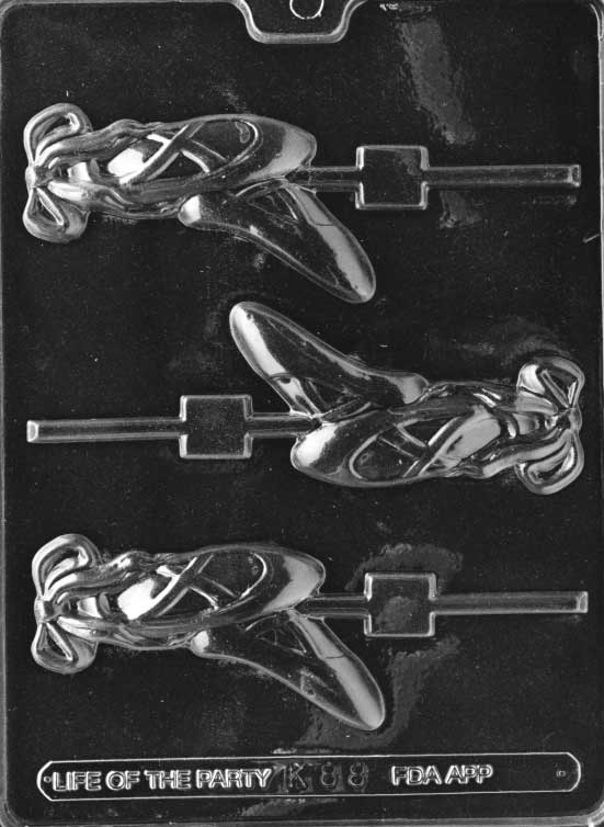 Ballet Slippers Lollipop Chocolate Mould by Home Chocolate Factory - professional pastry and chocolate equipment