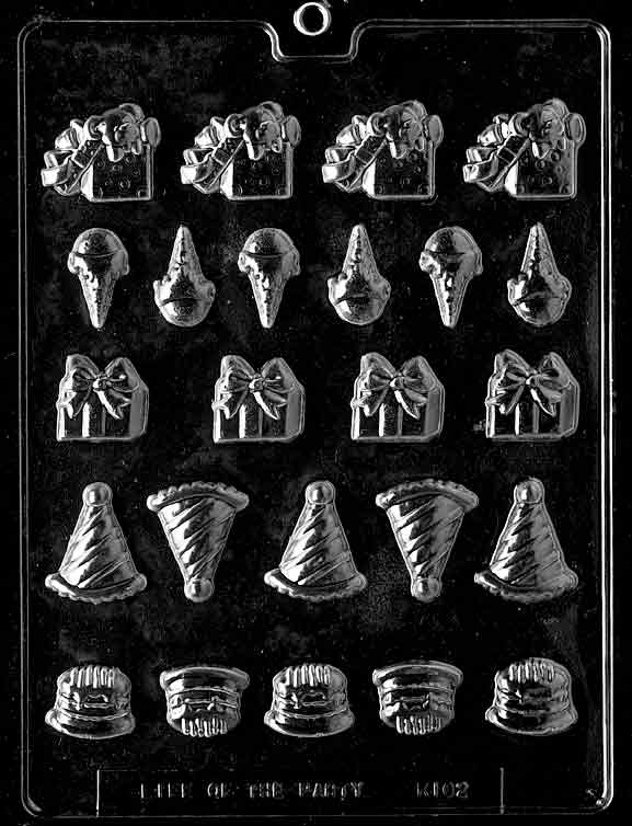 Birthday Decorations Chocolate Mould by Home Chocolate Factory - professional pastry and chocolate equipment