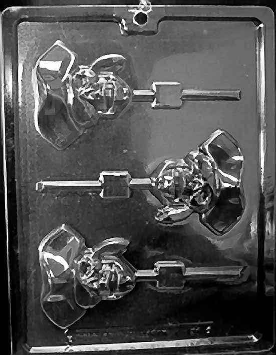 Pirate Skull Lollipop Chocolate Mould by Home Chocolate Factory - professional pastry and chocolate equipment