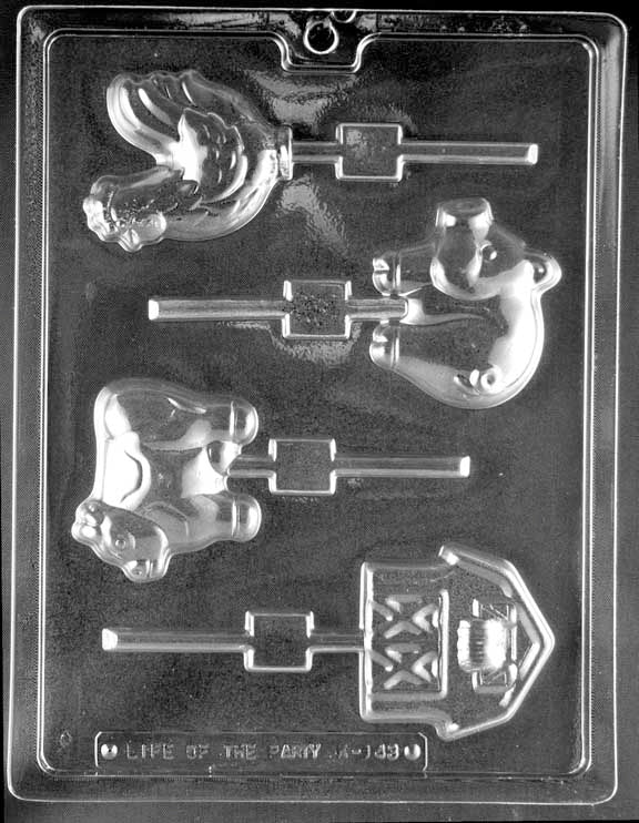 Farm Animal Lollipop Chocolate Mould by Home Chocolate Factory - professional pastry and chocolate equipment