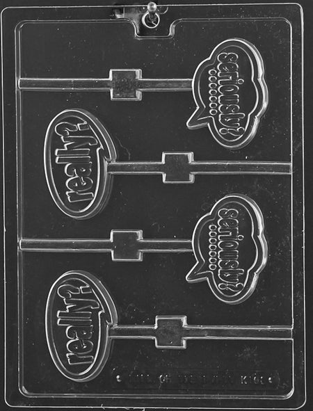 Really / Seriously Lollipop Chocolate Mould by Home Chocolate Factory - professional pastry and chocolate equipment