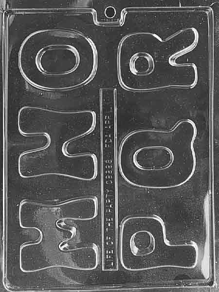 Large Letters M-R Chocolate Mould by Home Chocolate Factory - professional pastry and chocolate equipment