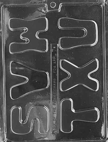 Large Letters S-U Chocolate Mould by Home Chocolate Factory - professional pastry and chocolate equipment