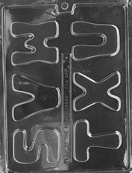 Large Letters S-U Chocolate Mould by Home Chocolate Factory - professional pastry and chocolate equipment