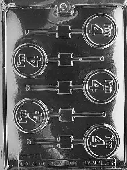 I'm 4 Lollipop Chocolate Mould by Home Chocolate Factory - professional pastry and chocolate equipment