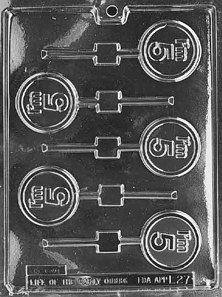 I'm 5 Lollipop Chocolate Mould by Home Chocolate Factory - professional pastry and chocolate equipment
