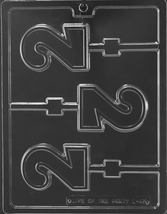 Number 2 Lollipop Chocolate Mould by Home Chocolate Factory - professional pastry and chocolate equipment