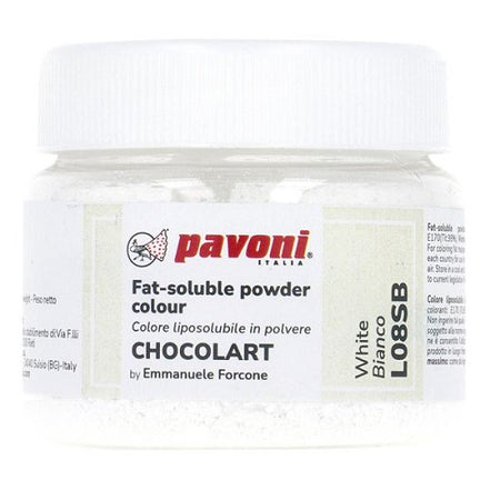 Pavoni Liposoluble Colouring Powder - White by Home Chocolate Factory - professional pastry and chocolate equipment