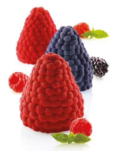 Silikomart Mora & Lampone 110 Monoportion Entremet Professional Silicon Mould by Home Chocolate Factory - professional pastry and chocolate equipment