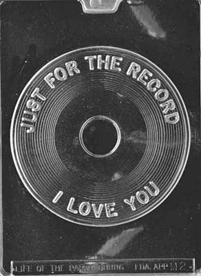 Just for the Record I Love You Chocolate Mould by Home Chocolate Factory - professional pastry and chocolate equipment