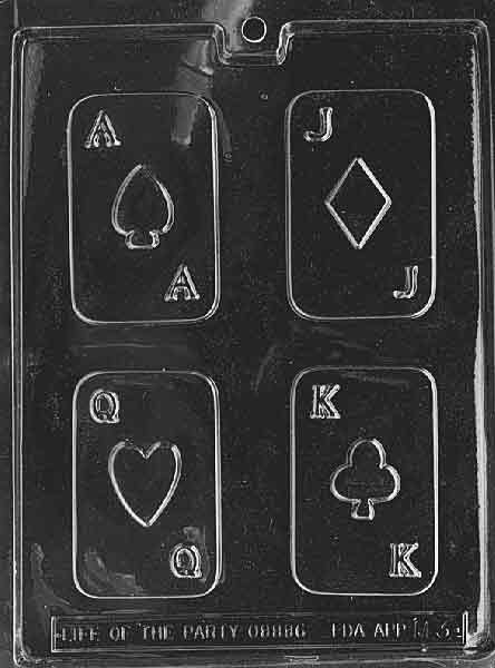 Cards Chocolate Mould by Home Chocolate Factory - professional pastry and chocolate equipment