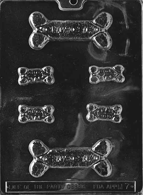Dog Bones Assortment Chocolate Mould by Home Chocolate Factory - professional pastry and chocolate equipment
