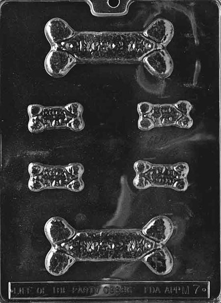 Dog Bones Assortment Chocolate Mould by Home Chocolate Factory - professional pastry and chocolate equipment