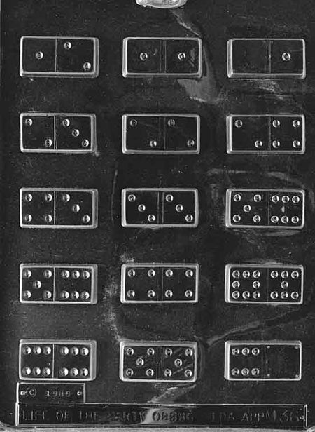 Dominoes Chocolate Mould by Home Chocolate Factory - professional pastry and chocolate equipment