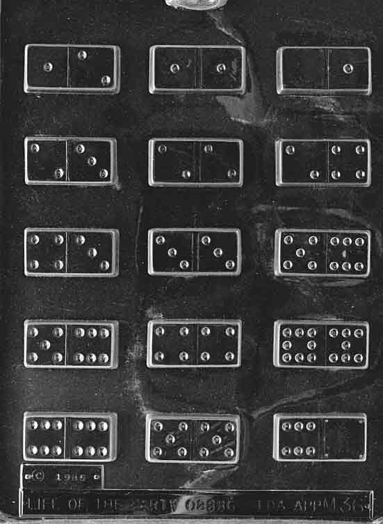 Dominoes Chocolate Mould by Home Chocolate Factory - professional pastry and chocolate equipment