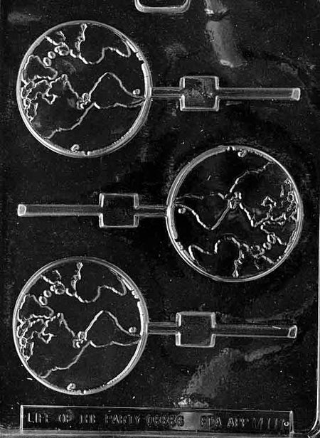 Globe Lollipop Chocolate Mould by Home Chocolate Factory - professional pastry and chocolate equipment