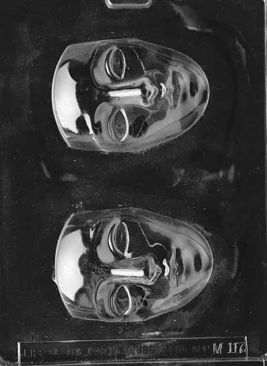 Face Masks Chocolate Mould by Home Chocolate Factory - professional pastry and chocolate equipment