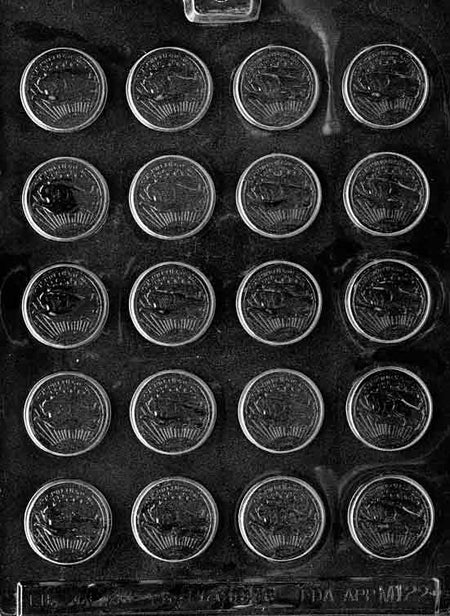 Small Coins Chocolate Mould by Home Chocolate Factory - professional pastry and chocolate equipment