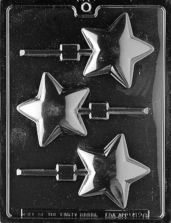 Rounded Star Lollipop Chocolate Mould by Home Chocolate Factory - professional pastry and chocolate equipment