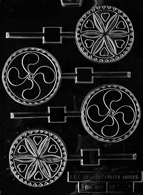 Hexsign Lollipop Chocolate Mould by Home Chocolate Factory - professional pastry and chocolate equipment