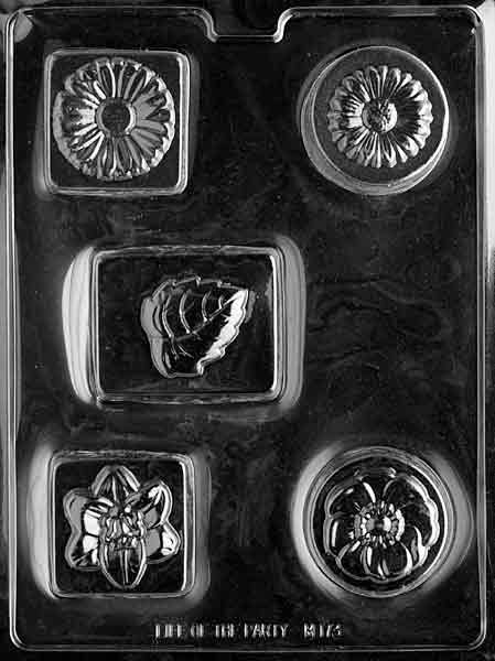 Bar with Flowers Chocolate Mould by Home Chocolate Factory - professional pastry and chocolate equipment