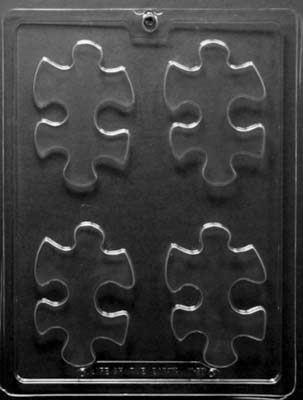 Puzzle Pieces Chocolate Mould by Home Chocolate Factory - professional pastry and chocolate equipment