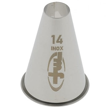 Mallard Ferriere Round °14 Stainless Steel Piping Nozzle by Home Chocolate Factory - professional pastry and chocolate equipment