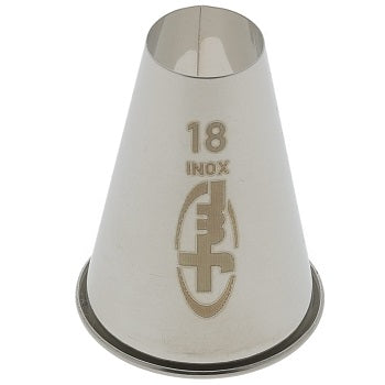 Mallard Ferriere Round °18 Stainless Steel Piping Nozzle by Home Chocolate Factory - professional pastry and chocolate equipment