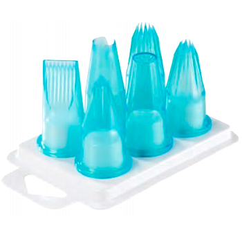 Mallard Ferriere Polycarbonate Piping Nozzles (Box of Six Assorted Patissier Nozzles) by Home Chocolate Factory - professional pastry and chocolate equipment