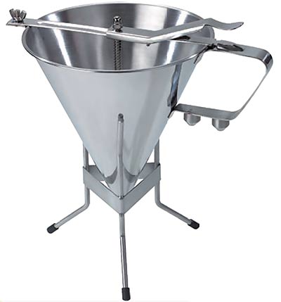 Mallard Ferriere Stainless Steel Automatic Confectionery Funnel by Home Chocolate Factory - professional pastry and chocolate equipment