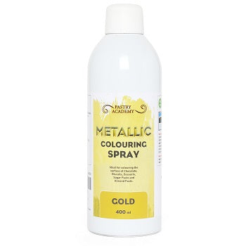 Pastry Academy Gold Metallic Spray - 400ml by Home Chocolate Factory - professional pastry and chocolate equipment