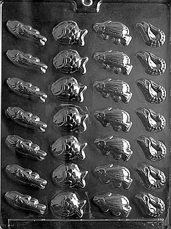 Bite Sized Fish Chocolate Mould by Home Chocolate Factory - professional pastry and chocolate equipment