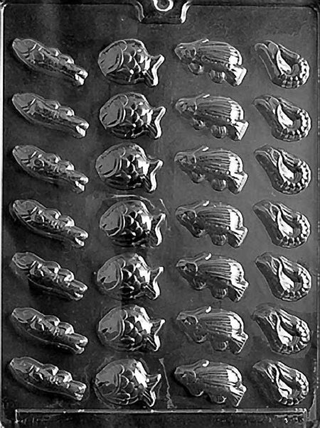 Bite Sized Fish Chocolate Mould by Home Chocolate Factory - professional pastry and chocolate equipment