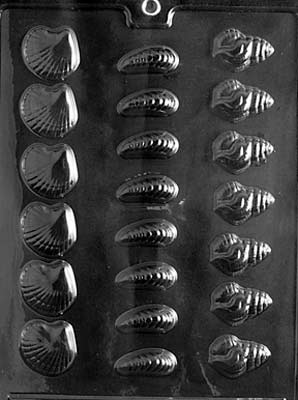 Bite Sized Shells Chocolate Mould by Home Chocolate Factory - professional pastry and chocolate equipment