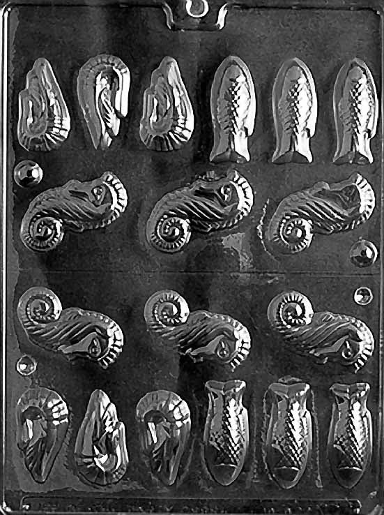 Sealife Assortment Chocolate Mould by Home Chocolate Factory - professional pastry and chocolate equipment