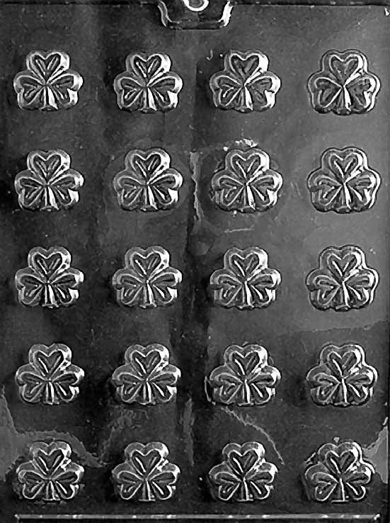 Bite Size Shamrocks Chocolate Mould by Home Chocolate Factory - professional pastry and chocolate equipment