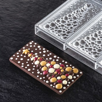 Pavoni 100g Bubble Christmas Tree Polycarbonate Chocolate Bar Mould By Fabrizio Fiorani