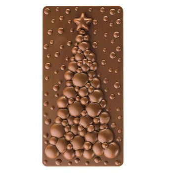 Pavoni 100g Bubble Christmas Tree Polycarbonate Chocolate Bar Mould By Fabrizio Fiorani by Home Chocolate Factory - professional pastry and chocolate equipment
