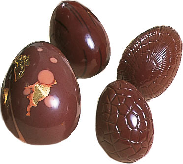 Cacao Barry 55 mm Assorted Easter Eggs Polycarbonate Chocolate Mould by Home Chocolate Factory - professional pastry and chocolate equipment