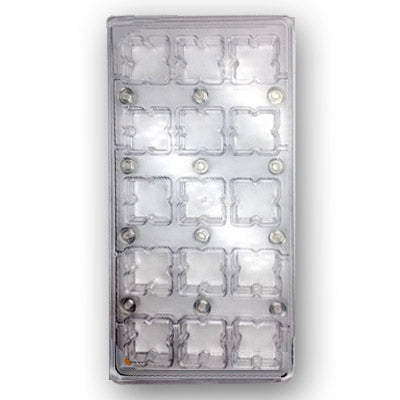 Cabrellon Square Praline Polycarbonate Magnetic Chocolate Transfer Mould by Home Chocolate Factory - professional pastry and chocolate equipment