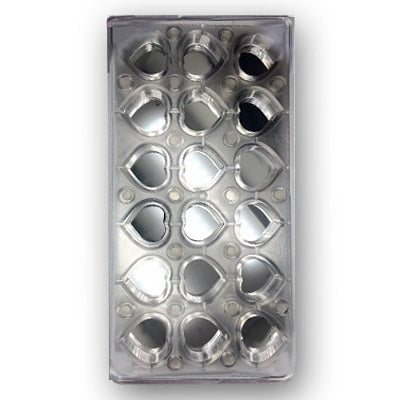 Cabrellon Heart Praline Polycarbonate Magnetic Chocolate Transfer Mould by Home Chocolate Factory - professional pastry and chocolate equipment