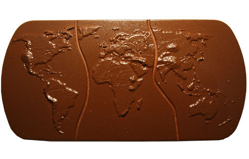 Cabrellon 108 g World Map Bar Polycarbonate Chocolate Mould by Home Chocolate Factory - professional pastry and chocolate equipment