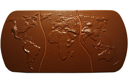 Cabrellon 108 g World Map Bar Polycarbonate Chocolate Mould by Home Chocolate Factory - professional pastry and chocolate equipment