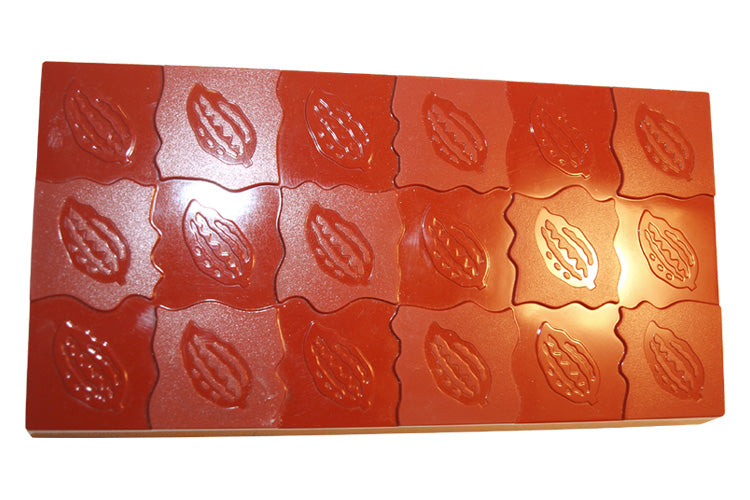 Cabrellon 158g Cocoa Pod Bar Polycarbonate Chocolate Mould by Home Chocolate Factory - professional pastry and chocolate equipment