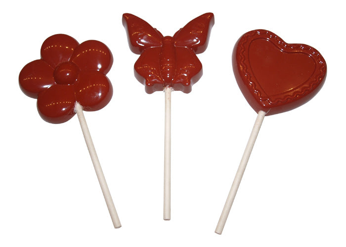Cabrellon Heart + Butterfly + Flower Lollipops Polycarbonate Chocolate Mould by Home Chocolate Factory - professional pastry and chocolate equipment