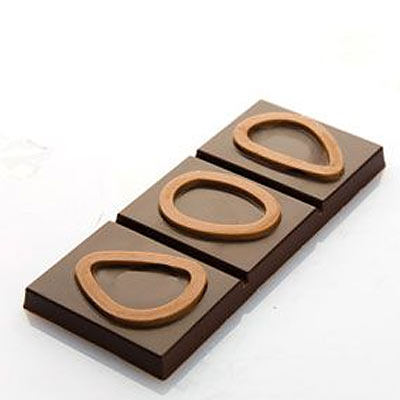 Chocolat Form 50g Cocoa Pod Outline Bar Polycarbonate Chocolate Mould by Home Chocolate Factory - professional pastry and chocolate equipment