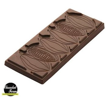 Chocolat Form 50g Cocoa Pod Pattern Bar Polycarbonate Chocolate Mould by Home Chocolate Factory - professional pastry and chocolate equipment