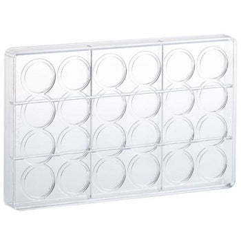 Martellato 4g 33mm Flat Disc Polycarbonate Chocolate Bar Mould by Home Chocolate Factory - professional pastry and chocolate equipment