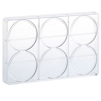 Martellato 25g 75mm Flat Disc Polycarbonate Chocolate Bar Mould by Home Chocolate Factory - professional pastry and chocolate equipment